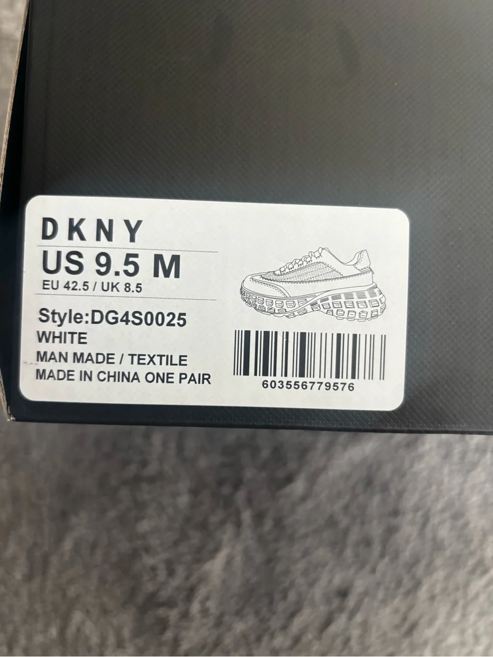 DKNY Black and White Sneakers with Lime Accents